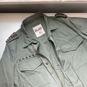 Mudd Army Jacket Cargo Olive Green Military Coat